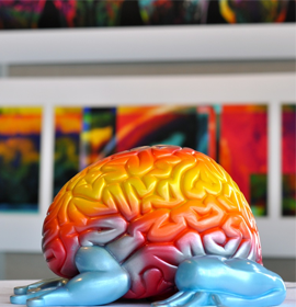 Jumping Brain toy designed by toy-maker Emilio Garcia